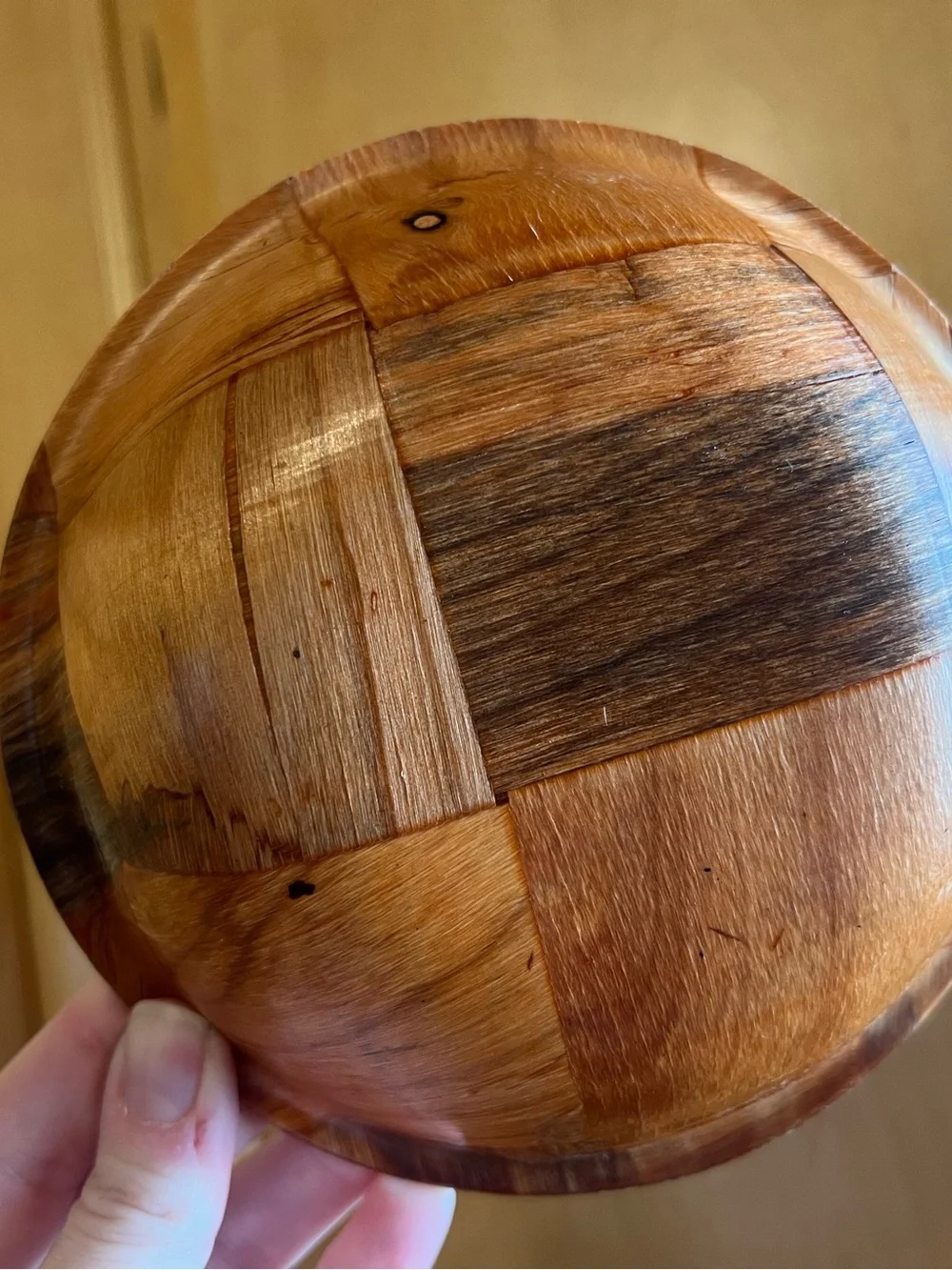 Vintage Woven Wood Bowls